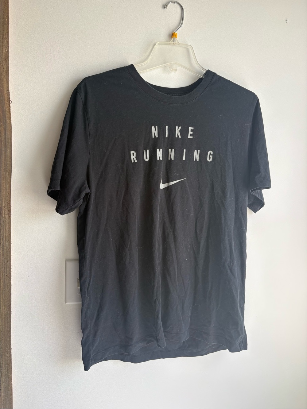 Nike Black 'Nike Running' Graphic Short Sleeve Tee